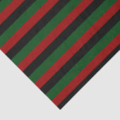 Red Green Black Stripes Pan African Happy Kwanzaa Tissuepapier (Detail)