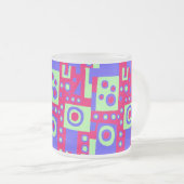 Red Green Blue Constructivist-stijl Matglas Koffiemok (Voorkant rechts)