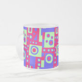 Red Green Blue Constructivist-stijl Matglas Koffiemok (Voorkant links)