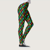 Red Green Blue en Yellow Pop Art Pandas Leggings (Rechts)