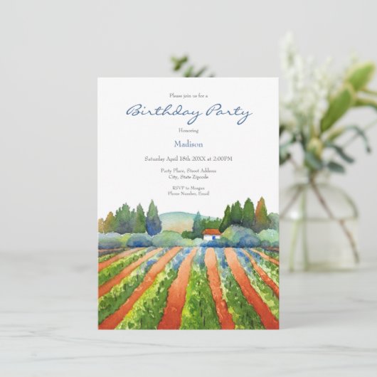 Red Green Blue Vineyard Kaart (Staand voorkant)