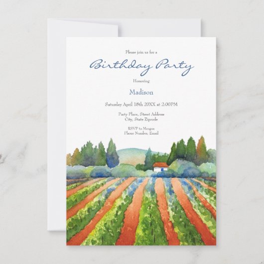 Red Green Blue Vineyard Kaart (Voorkant)