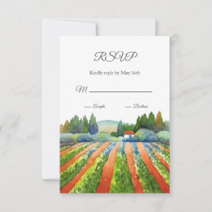 Red Green Blue Vineyard RSVP Kaartje