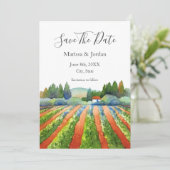 Red Green Blue Vineyard Save The Date (Staand voorkant)