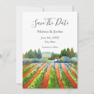 Red Green Blue Vineyard Save The Date