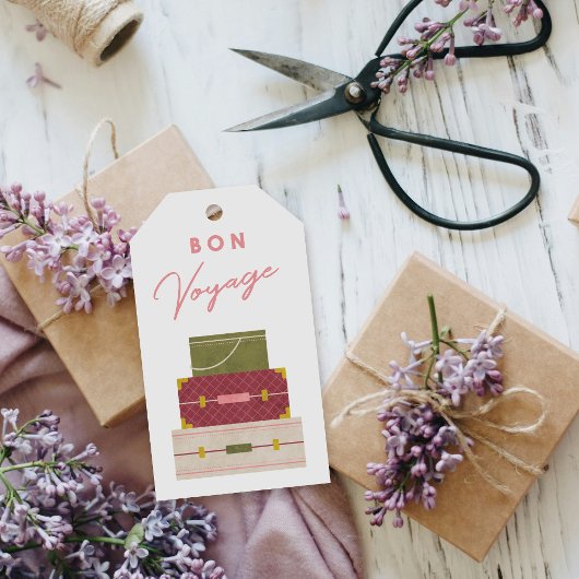 Red Green Bon Voyage Party voor Label Cadeaulabel