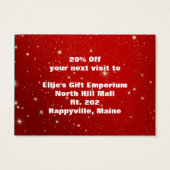 Red Green Bow Business Gift Kaart Certificaten (Achterkant)