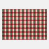Red Green Buffalo Plaid Kerstvakantie Inpakpapier Vel (Voorkant)