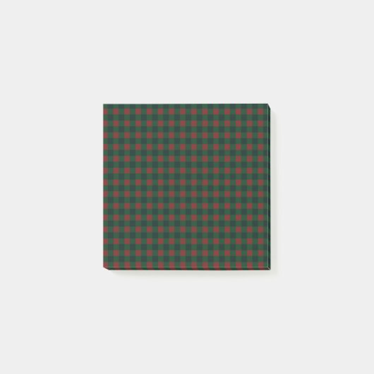 Red Green Buffalo Plaid Vakantie Post-it® Notes (Voorkant)