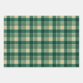 Red Green Burlap met kerstmis Inpakpapier Vel (Voorkant 2)