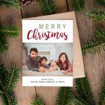 Red Green Calligraphy Merry Kerstseries Foto