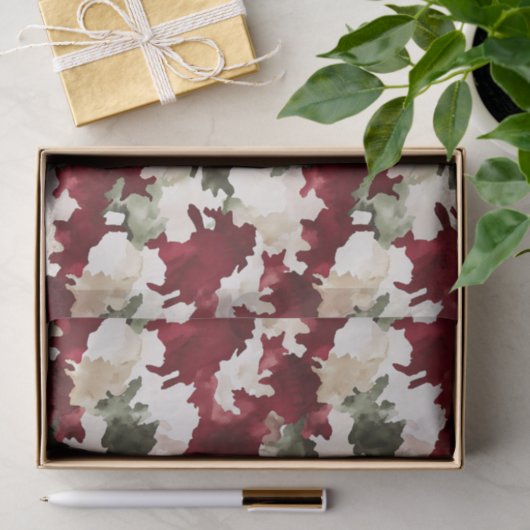 Red Green Camo Birthday Tissuepapier (Geschenk)
