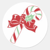 Red Green Candy Cane Kerst sticker (Voorkant)