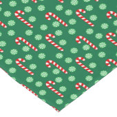Red Green Candy Cane Peppermint kerstfeestdag Korte Tafelloper (Hoek)