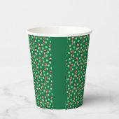 Red Green Candy Cane Peppermint Kerstmis Papieren Bekers (Links)
