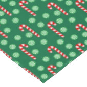 Red Green Candy Cane Peppermint Kerstmis Tafelkleed (Gekanteld)