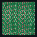 Red Green Candy Cane Peppermint met kerstmis Bandana<br><div class="desc">Rood en groen snoepriet kerstfeestdag Pet Dog Bandana</div>