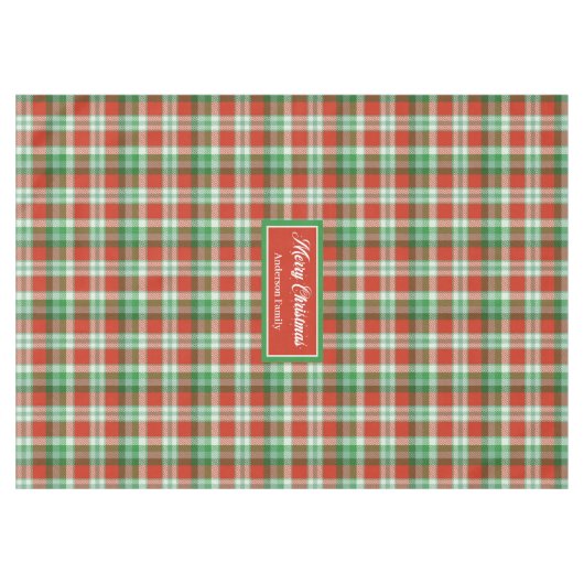 Red Green Checkered Tablecloth Traditional Style Tafelkleed (Voorkant (Horizontaal))