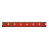 Red Green Christamas Trees Grosgrain Lint (Voorkant)