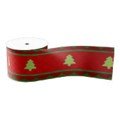 Red Green Christamas Trees Grosgrain Lint (Spoel)