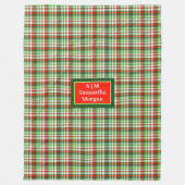 Red Green Christmas Blanket Modern Cozy Style Fleece Deken (Voorkant)