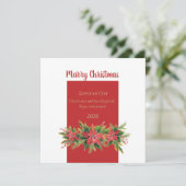 Red green Christmas Flat Card (Staand voorkant)