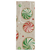 RED & GREEN CHRISTMAS MINT CANDIES WIJN CADEAUTAS (Voorkant)