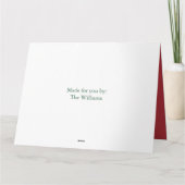 Red Green Christmas One Photo Snowflake Dank u Bedankkaart (Achterkant)