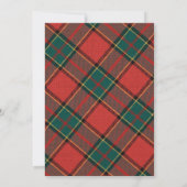 Red Green Christmas Plaid Baby aangekondigd Aankondiging (Achterkant)