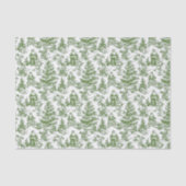 Red & Green Christmas Santa Toile Tissuepapier (Voorkant)