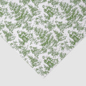 Red & Green Christmas Santa Toile Tissuepapier (Detail)