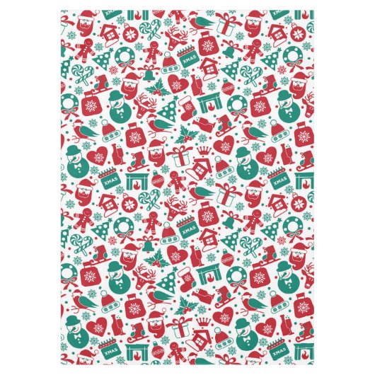 Red Green Christmas Tablecloth Tafelkleed (Voorkant)