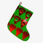 RED GREEN CHRISTMAS TREE MET HEARTS GROTE KERSTSOK (Voorkant (Hangend))