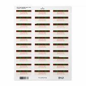Red Green Classic Christmas Plaid Retouradres Etiket (Full Sheet)