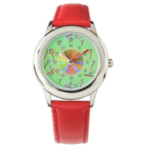 Red Green Color Wheel Watch Horloge