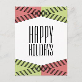Red Green Colorful Deco Holiday Briefkaart