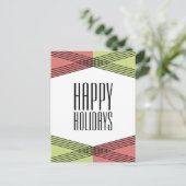 Red Green Colorful Deco Holiday Briefkaart (Staand voorkant)