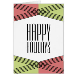Red Green Colorful Deco Holiday Kaart