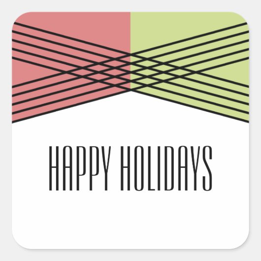 Red Green Colorful Deco Holiday Stickers (Voorkant)