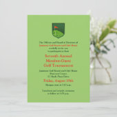 Red Green Corporate Golf Tournament Invitation Kaart (Staand voorkant)