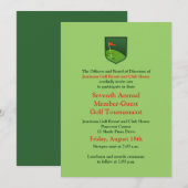 Red Green Corporate Golf Tournament Invitation Kaart (Voorkant / Achterkant)