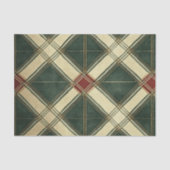 RED GREEN CREAM HOLIDAY DIAMOND PATTERN TISSUEPAPIER (Voorkant)