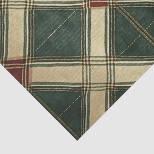 RED GREEN CREAM HOLIDAY DIAMOND PATTERN TISSUEPAPIER (Detail)