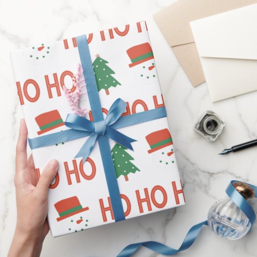 Red Green Cream Speels Modern Cadeaupapier (Geschenken)