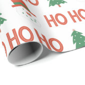 Red Green Cream Speels Modern Cadeaupapier (Rol Hoek)