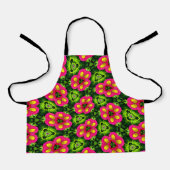 Red Green Daisy Pattern Schort (Voorkant)
