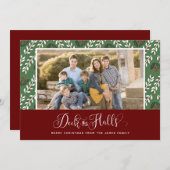 Red Green Dech The Halls kerstfotokaarten Feestdagenkaart (Voorkant / Achterkant)