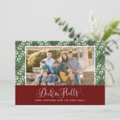 Red Green Dech The Halls kerstfotokaarten Feestdagenkaart (Staand voorkant)