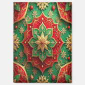 Red Green Decorative Christmas Holiday Magnet (Voorkant)
