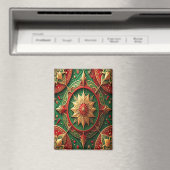 Red Green Decorative Christmas Holiday Magnet (Insitu (Vaatwasser))